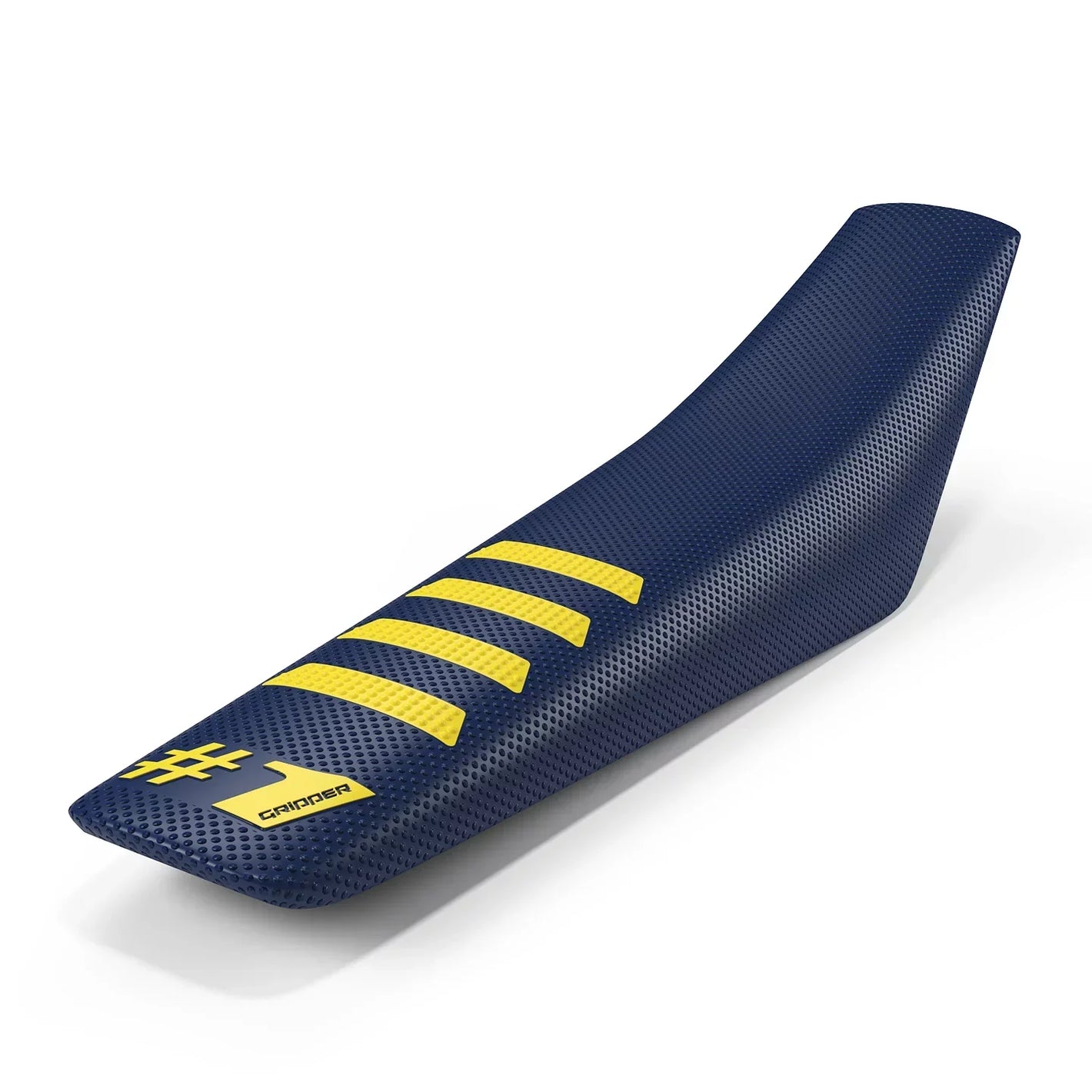 Seat Cover - RIBBED - Dark Blue/Yellow